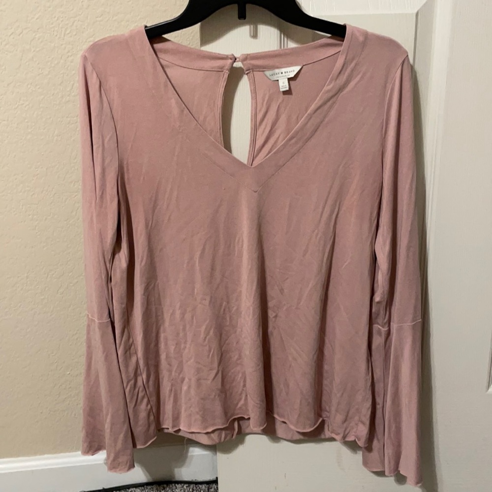 Lucky Brand pink v-neck